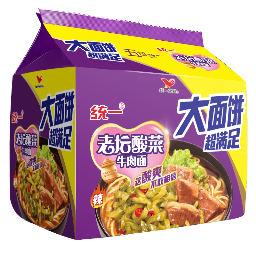 统一老坛酸菜牛肉面大袋五合一