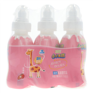 君乐宝小小鲁班草莓味高钙乳酸菌饮品