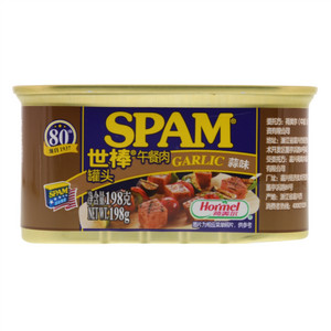 荷美尔世棒蒜味午餐肉罐头