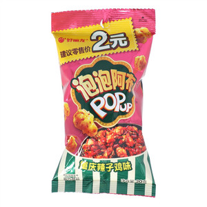 好丽友泡泡阿布POPUP重庆辣子鸡味膨化食品