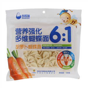谷妈咪营养强化胡萝卜蝴蝶面