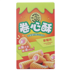 徐福记卷心酥草莓味浓香蛋煎卷注心饼干