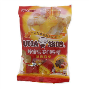 悠哈蜂蜜生姜润喉糖103g