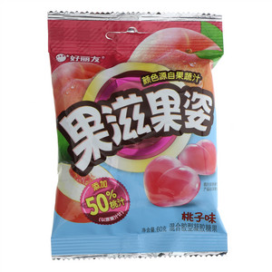 好丽友果滋果姿桃子味混合胶型凝胶糖果