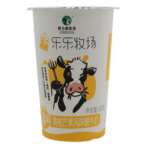 得力康乳业乐乐牧场黄桃芒果风味酸牛奶