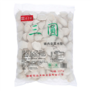美食林三圆猪肉韭菜水饺