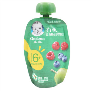 雀巢嘉宝有机蓝莓树莓梨苹果泥