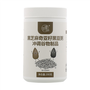 UZHEN优臻黑芝麻奇亚籽黑豆粥冲调谷物制品