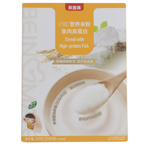 贝因美启聪鱼肉高蛋白营养米粉
