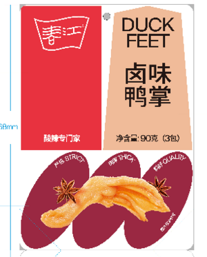 春江卤味鸭掌90g