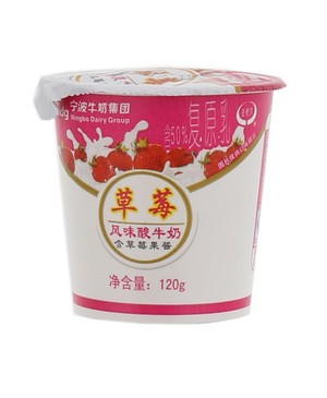 宁波草莓风味酸牛奶120g
