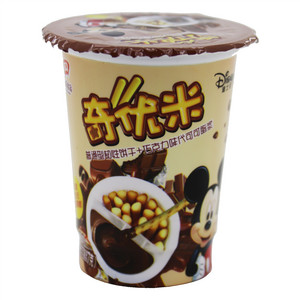 滨崎食品奇优米（杯装饼干条含巧克力味代可可脂浆）普通型韧性饼干+代可可脂浆