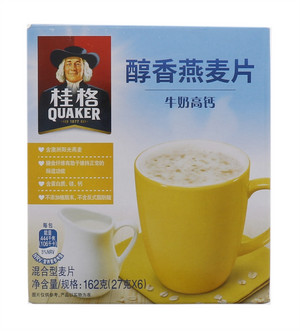 桂格醇香燕麦片牛奶高钙27克*6包