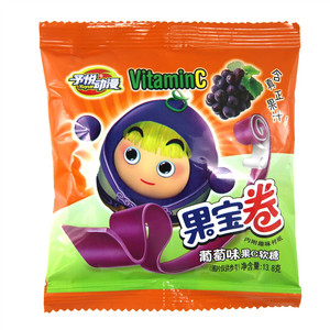 予悦动漫葡萄味卷糖（果C软糖）