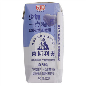 光明莫斯利安巴氏杀菌热处理风味酸牛奶（低脂肪）（原味）200g