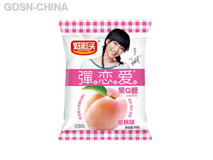 好彩头弹恋爱果Q糖蜜桃味混合胶型凝胶糖果70克