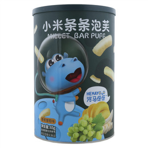 河马伢伢小米条条泡芙（香蕉葡萄味）