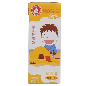 涌优香蕉口味学生饮用奶