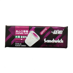 益能夹心口香糖（芒果蜜桃味）