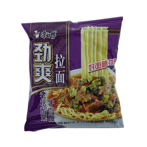 康师傅劲爽拉面 老坛酸菜牛肉面（清真）