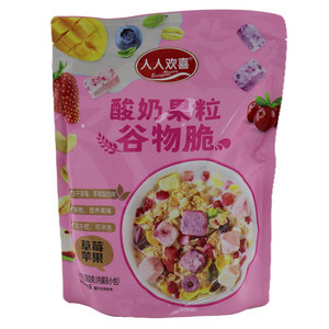 人人欢喜草莓苹果酸奶果粒谷物脆