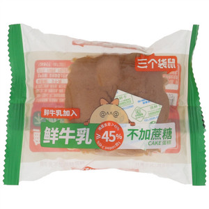 三个袋鼠鲜牛乳不加蔗糖蛋糕