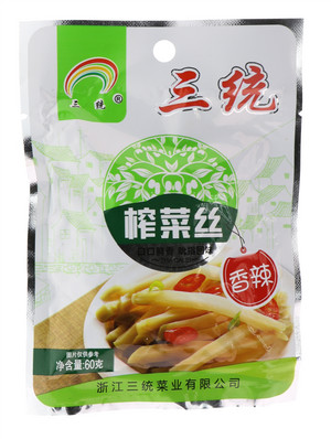 三统香辣榨菜丝60克