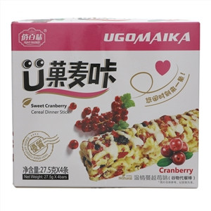 俏百味U果麦咔温情蔓越莓味谷物代餐棒
