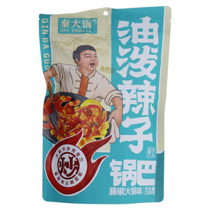 秦大锅藤椒火锅味油泼辣子炒锅巴