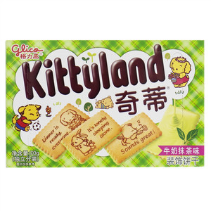 Glico格力高奇蒂牛奶抹茶味装饰饼干 