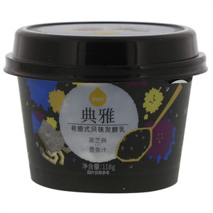 inm典雅黑芝麻墨鱼汁希腊式风味发酵乳