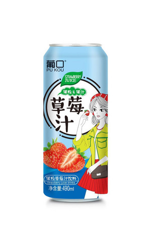 葡口果粒草莓汁饮料