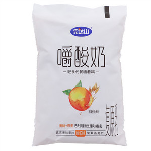 完达山黄桃+燕麦嚼酸奶巴氏杀菌热处理风味酸乳