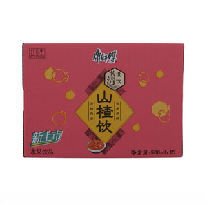 康师傅传世清饮 山楂饮 水果饮品500ml×15