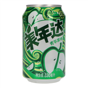 美年达青苹果味果味型汽水