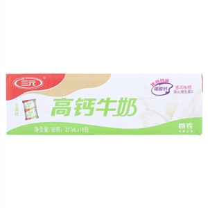 三元无菌枕高钙牛奶