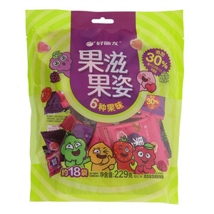 好丽友果滋果姿 6种果味混合胶型凝胶糖果