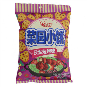 格力高菜园小饼孜然烧烤味装饰饼干