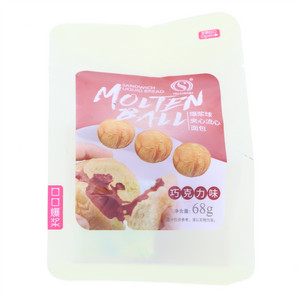 圣士食品巧克力味爆浆球夹心流心面包