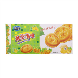 真巧果然美味凤梨味果酱夹心饼干