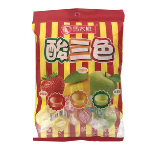 马大姐酸三色果味硬糖