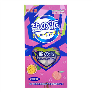 恒佳福塩の派无糖口香糖（海盐白桃味）