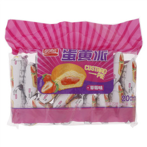 盼盼草莓味蛋黄派