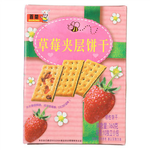 百荣草莓夹层饼干