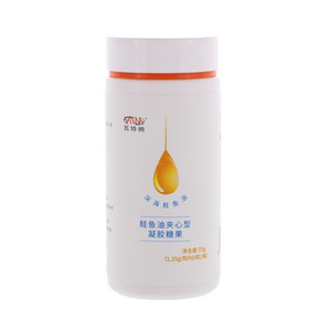 瓦特纳鲑鱼油夹心型凝胶糖果