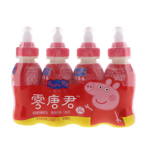 零唐君小猪佩奇草莓味零蔗糖乳酸菌饮品