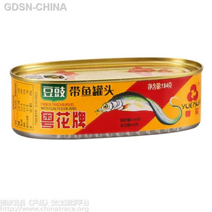 粤花豆豉带鱼罐头