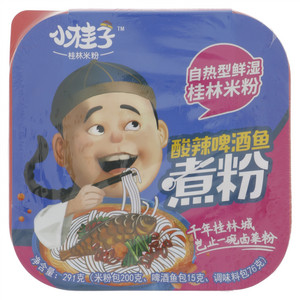 小桂子桂林米粉酸辣啤酒鱼煮粉（自热型碗装）
