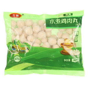 三融葱香水煮鸡肉丸