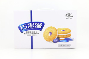 巧果滋蓝莓夹心饼干660g